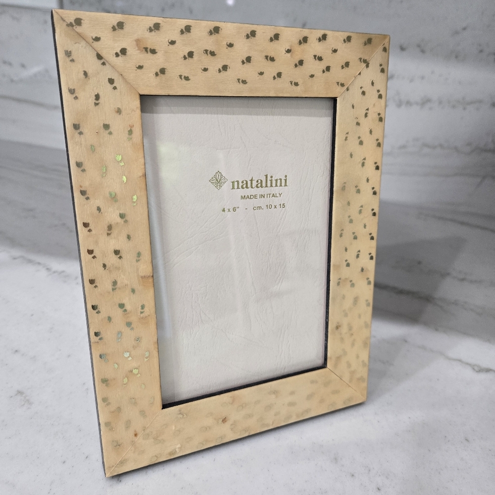 Natalini, Gold Enlay On Wooden Photo Frame, Made In Italy